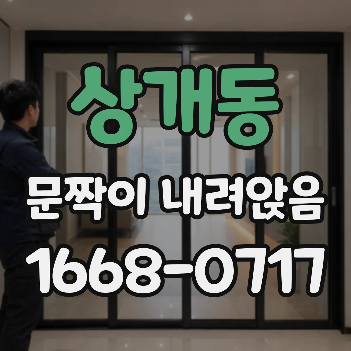상개동 문짝이 내려앉음