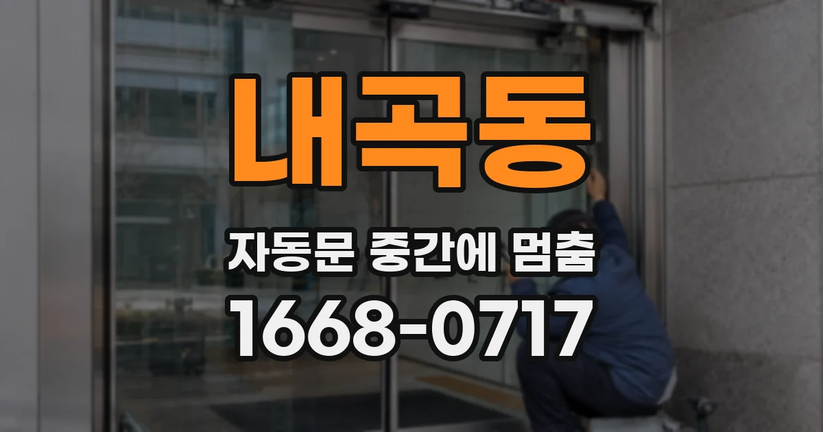 내곡동 자동문 중간에 멈춤