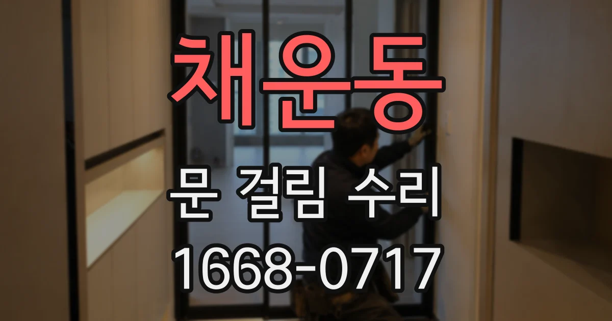 채운동 문 걸림 수리