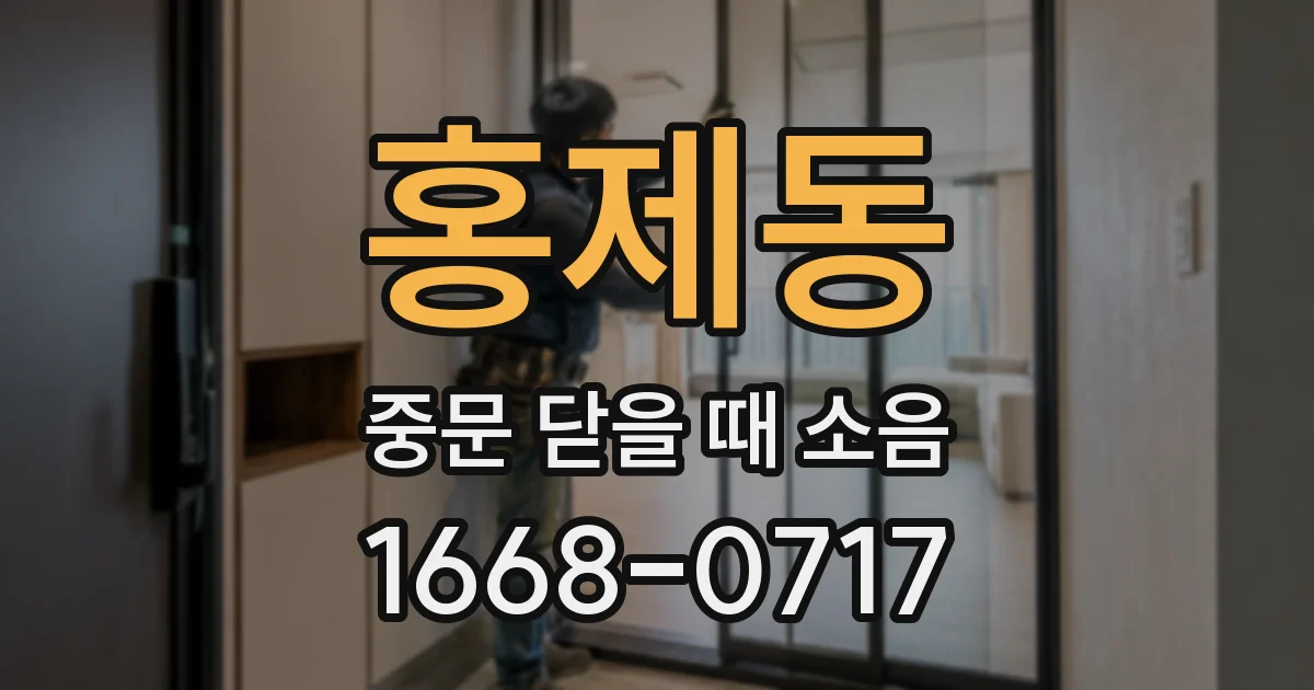 홍제동 중문 닫을 때 소음