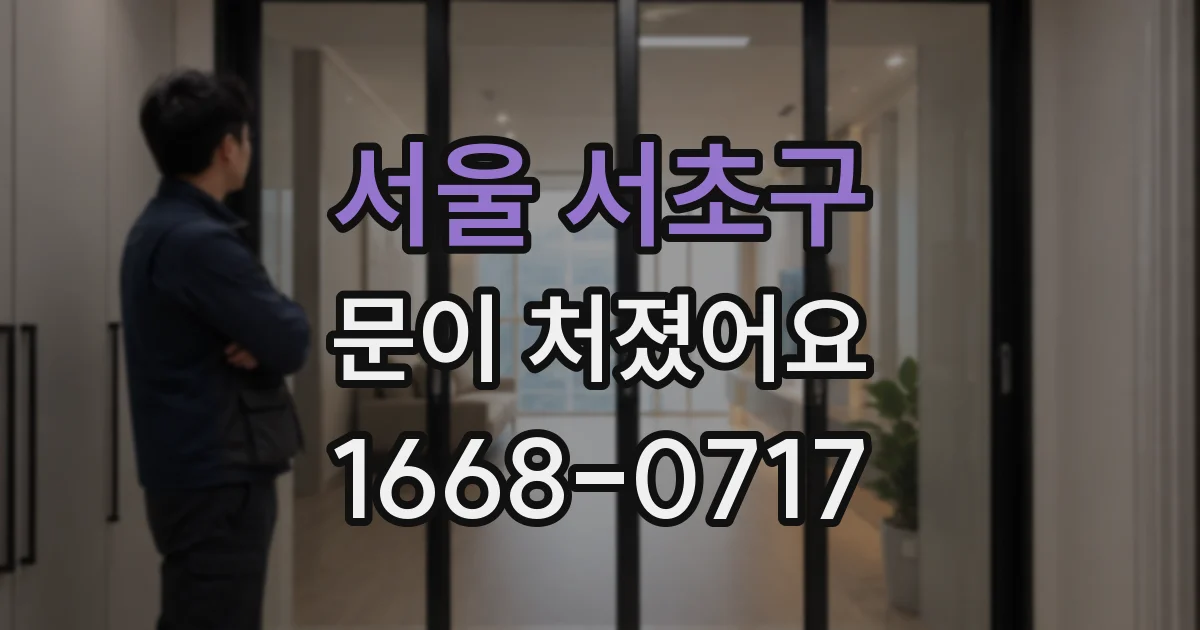 서울 서초구 문이 처졌어요