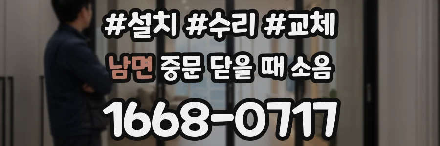 남면 중문 닫을 때 소음