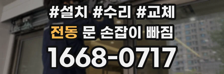 전동 문 손잡이 빠짐