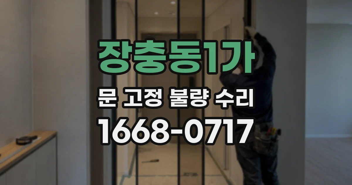 장충동1가 문 고정 불량 수리