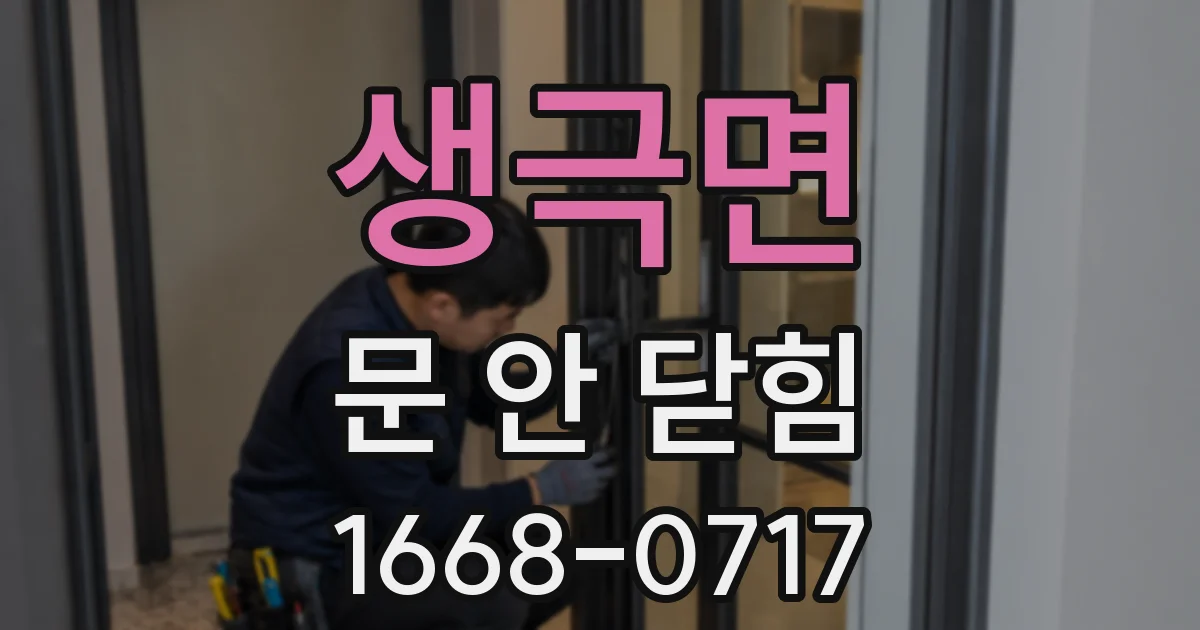 생극면 문 안 닫힘