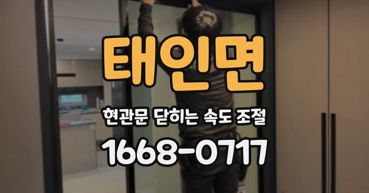 태인면 현관문 닫히는 속도 조절