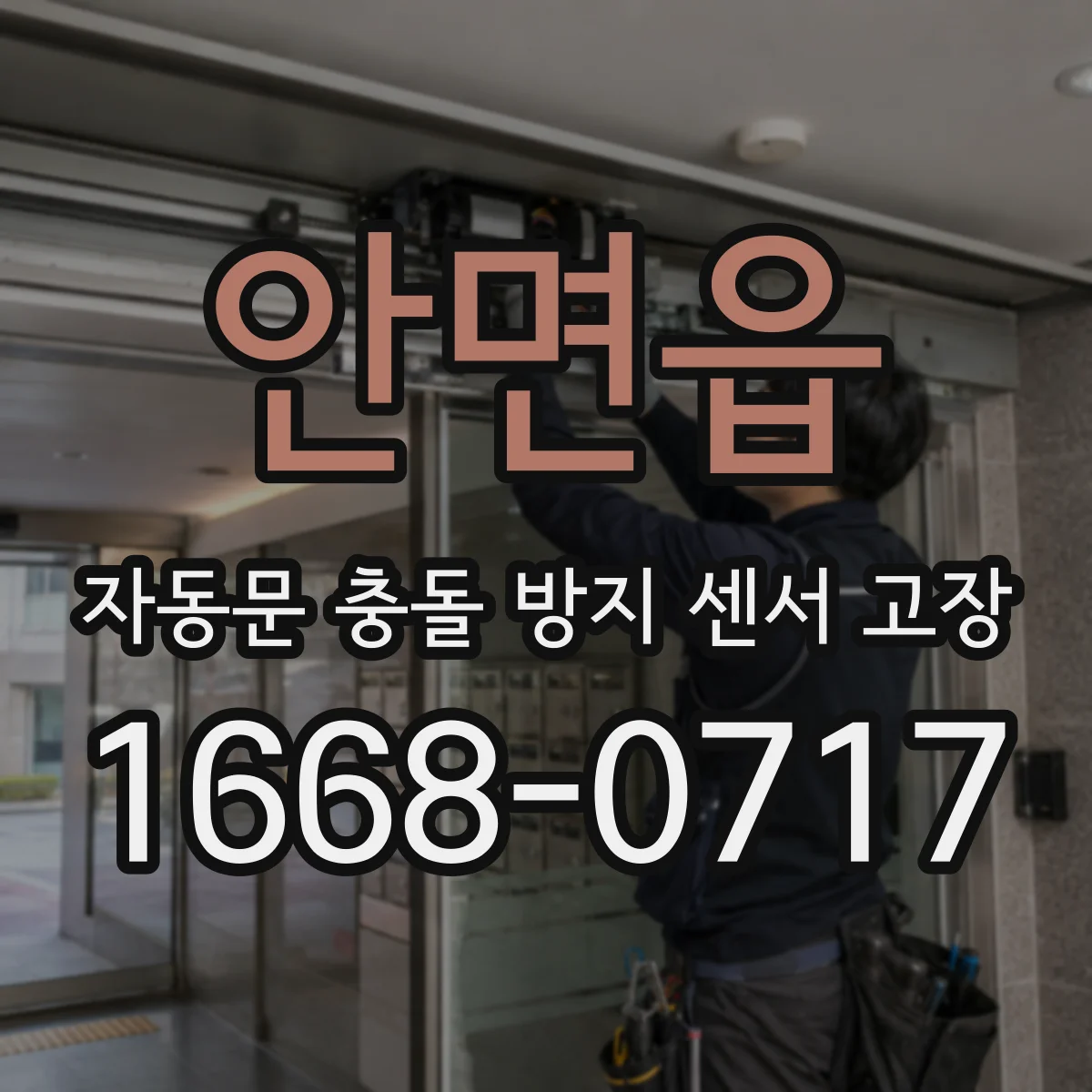 안면읍 자동문 충돌 방지 센서 고장