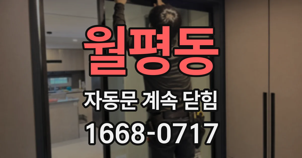 월평동 자동문 계속 닫힘