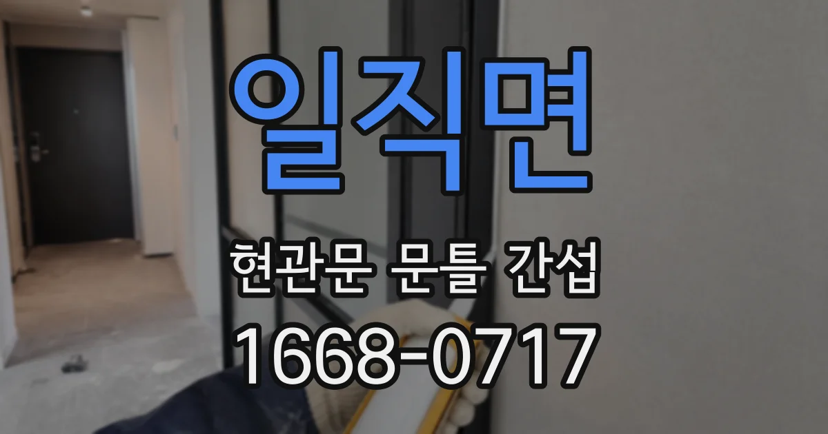 일직면 현관문 문틀 간섭