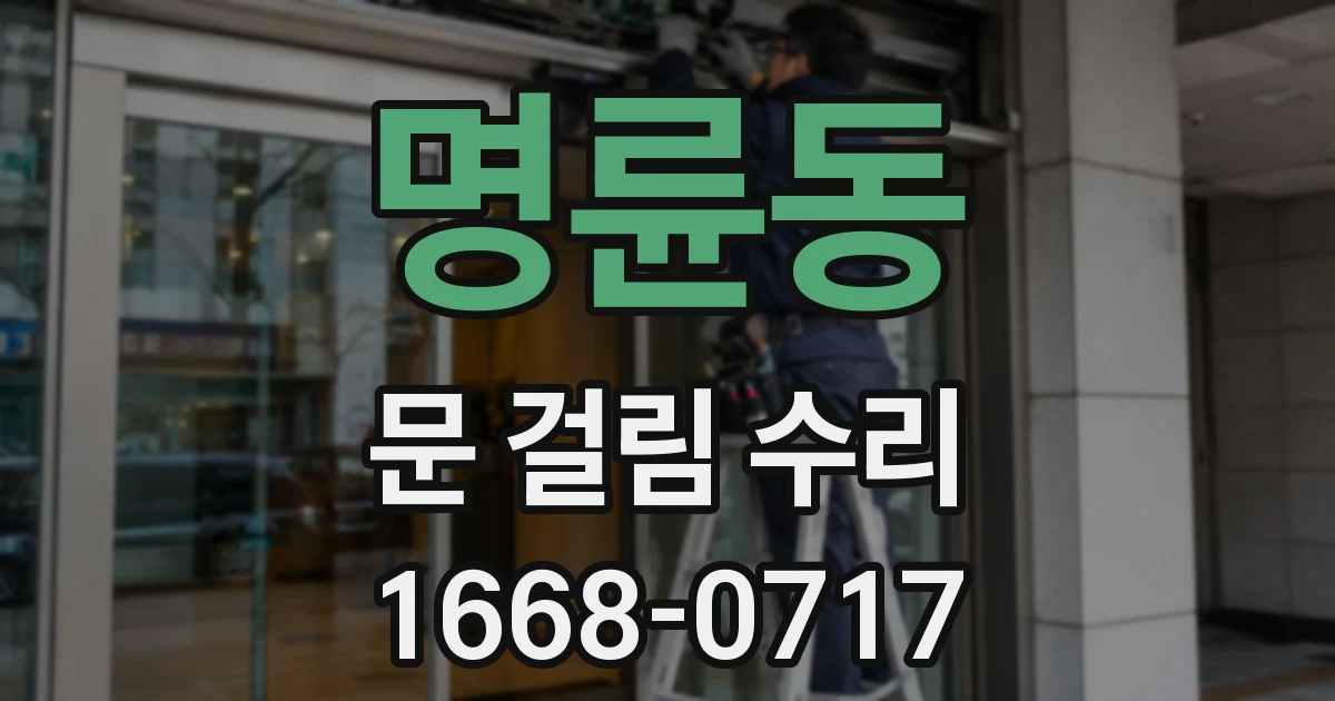 명륜동 문 걸림 수리