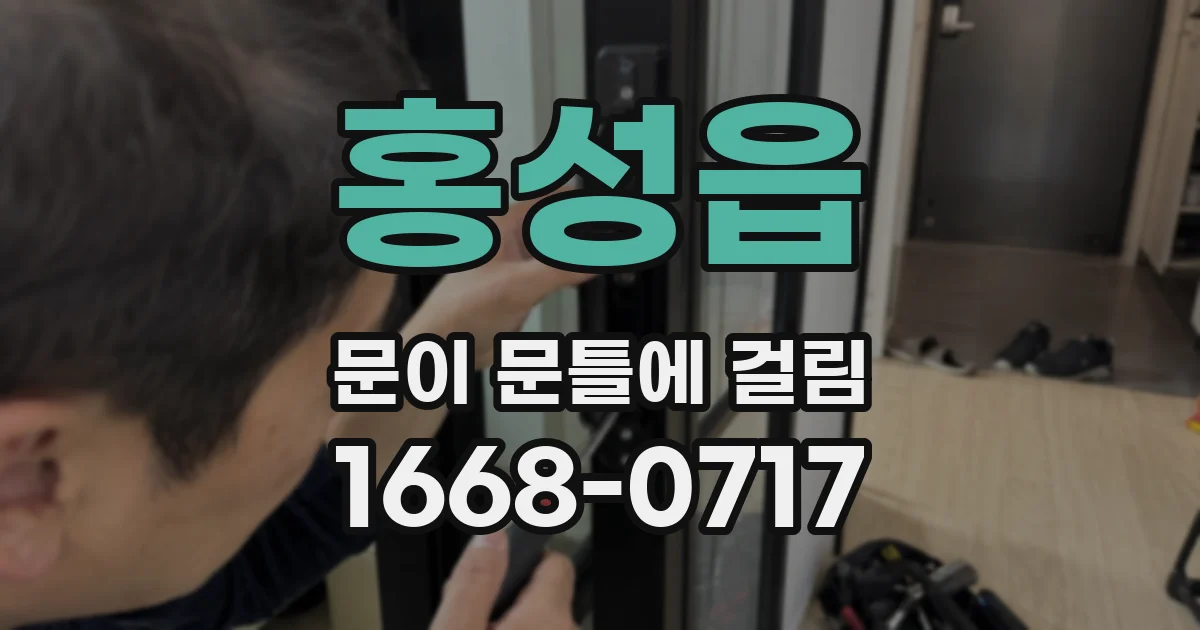 홍성읍 문이 문틀에 걸림