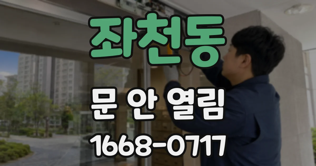 좌천동 문 안 열림