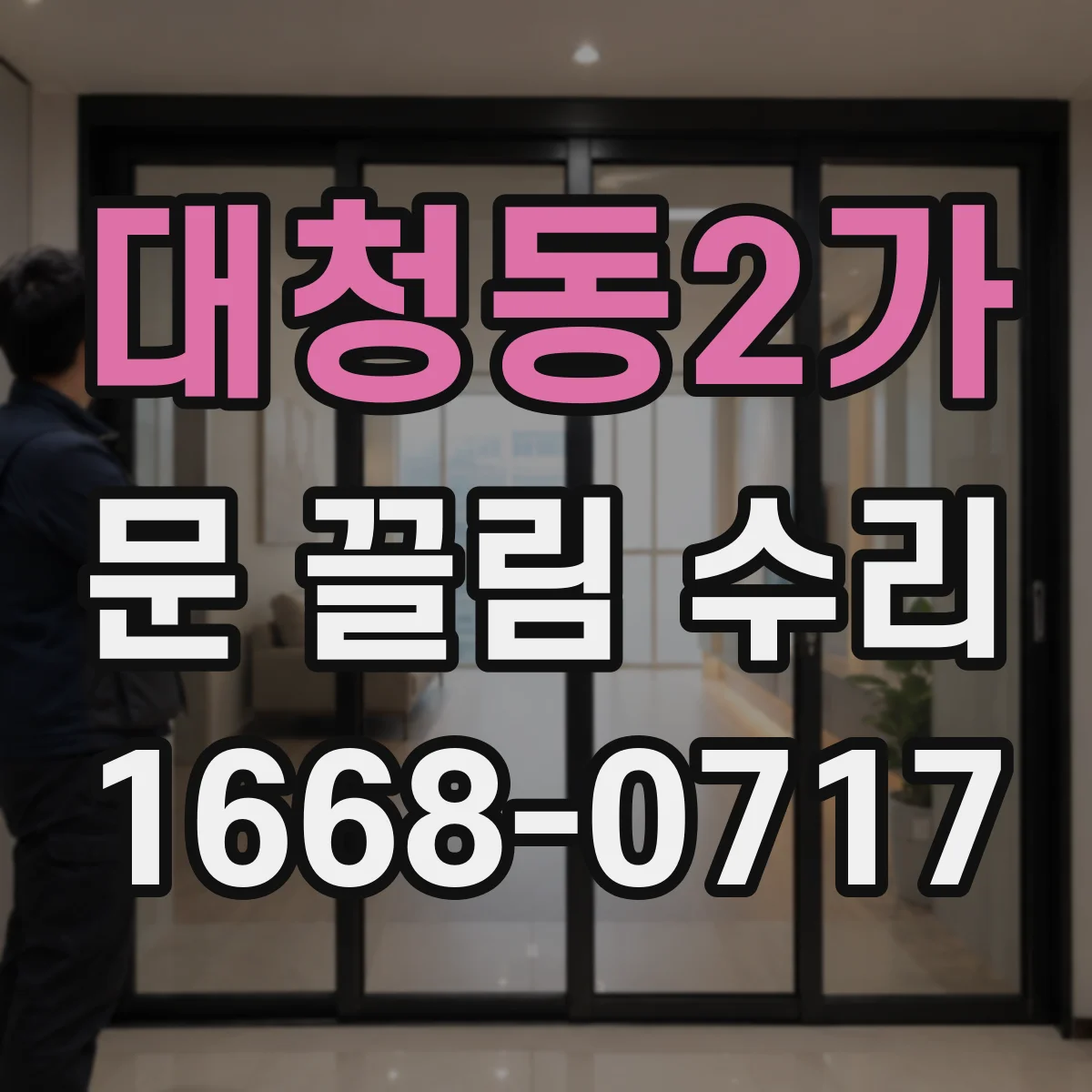 대청동2가 문 끌림 수리