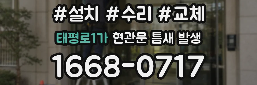 태평로1가 현관문 틈새 발생
