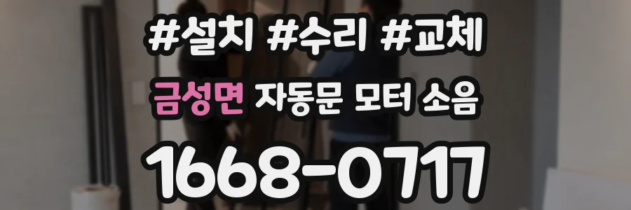 금성면 자동문 모터 소음
