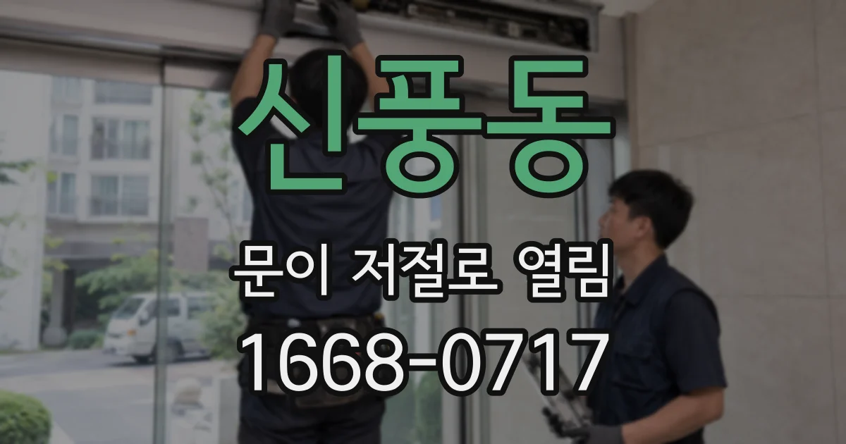 신풍동 문이 저절로 열림