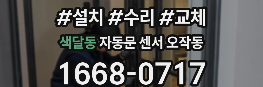 색달동 자동문 센서 오작동