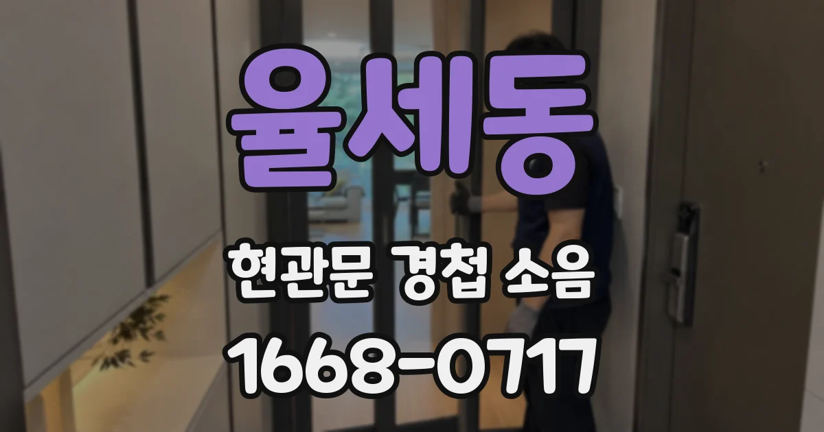 율세동 현관문 경첩 소음