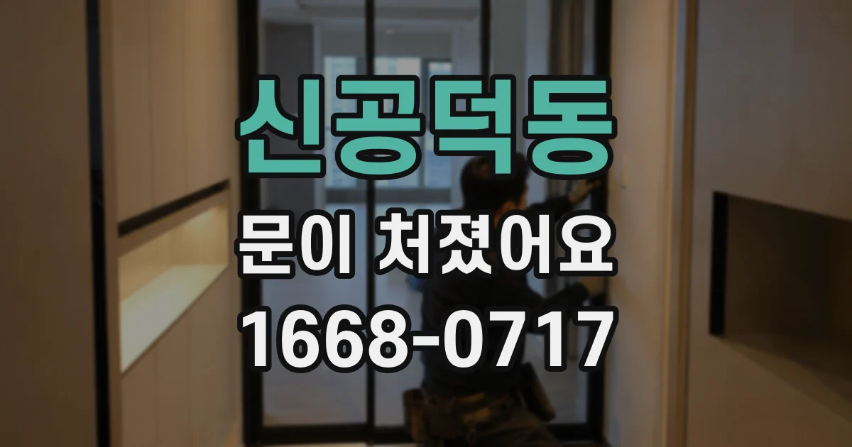 신공덕동 문이 처졌어요
