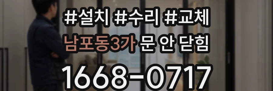남포동3가 문 안 닫힘