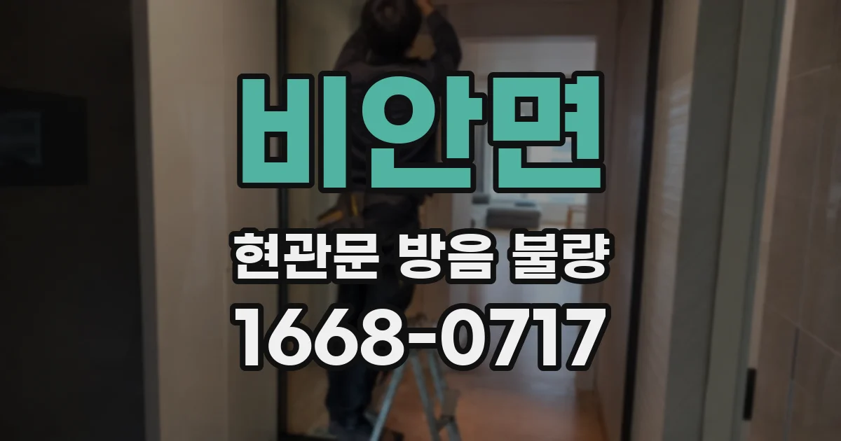 비안면 현관문 방음 불량