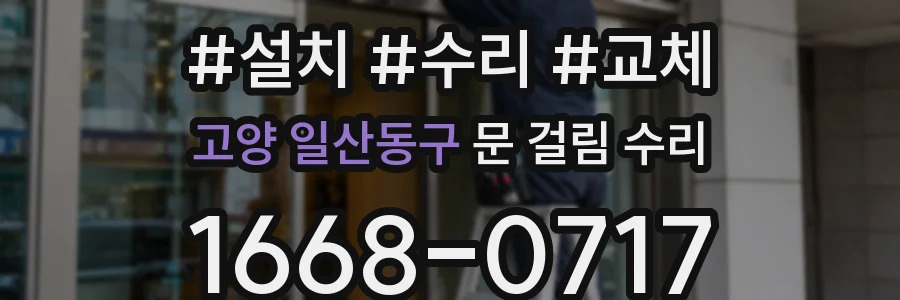 고양 일산동구 문 걸림 수리