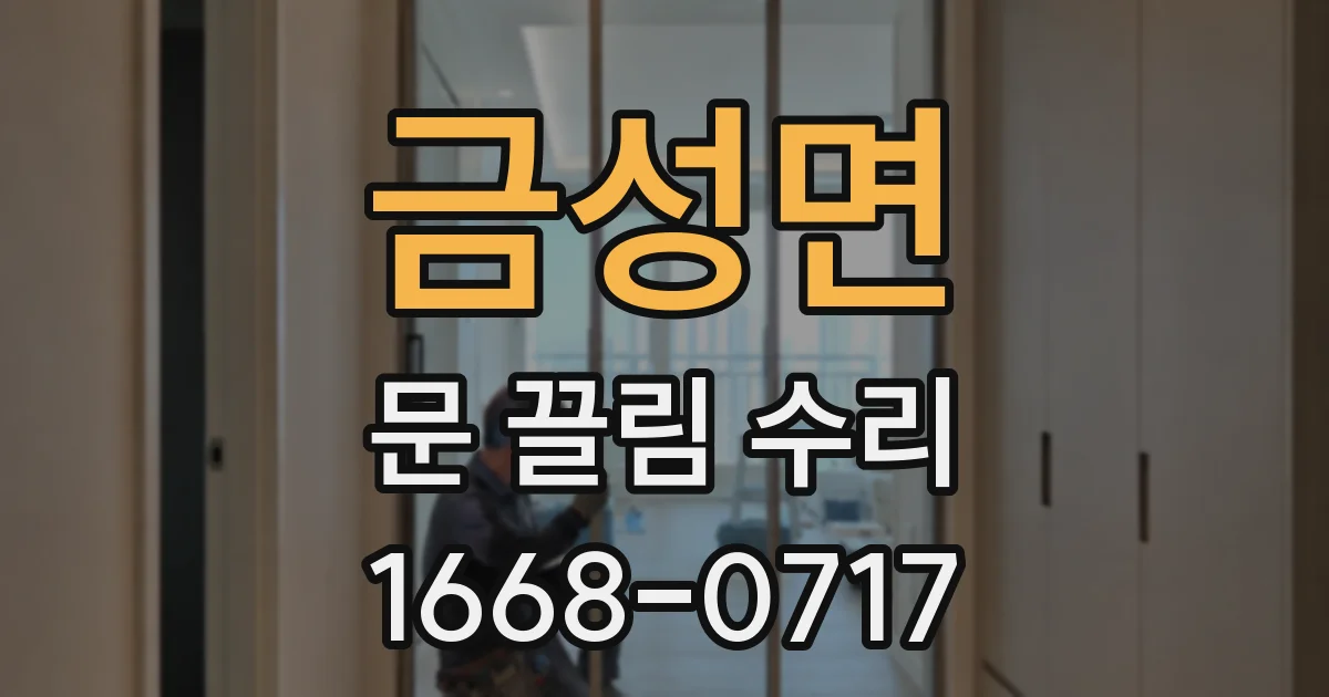 금성면 문 끌림 수리