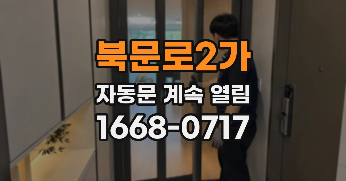 북문로2가 자동문 계속 열림