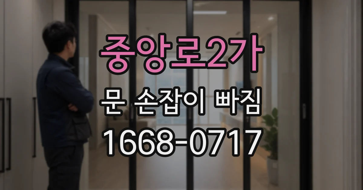 중앙로2가 문 손잡이 빠짐