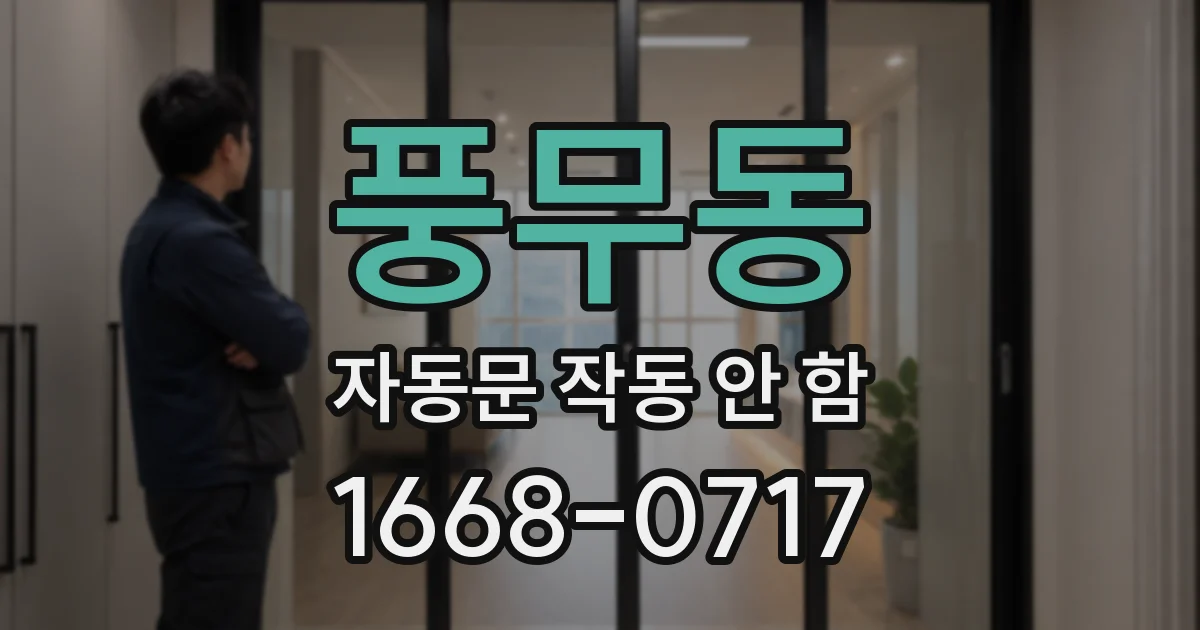 풍무동 자동문 작동 안 함