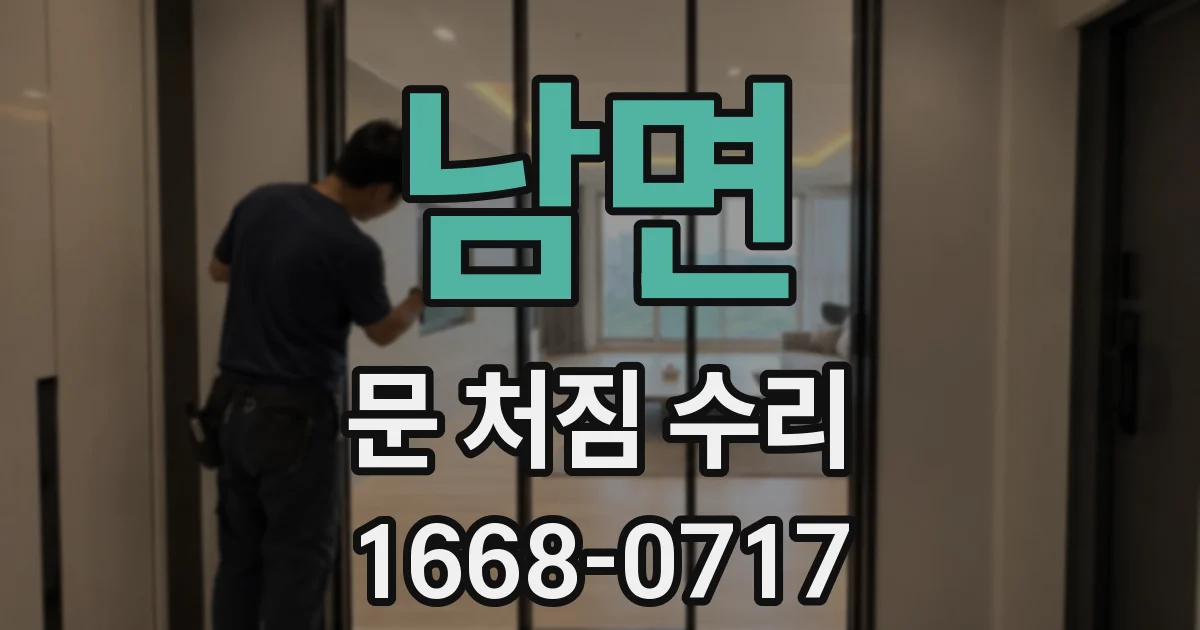 남면 문 처짐 수리
