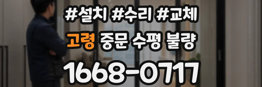 고령 중문 수평 불량