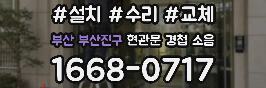 부산 부산진구 현관문 경첩 소음