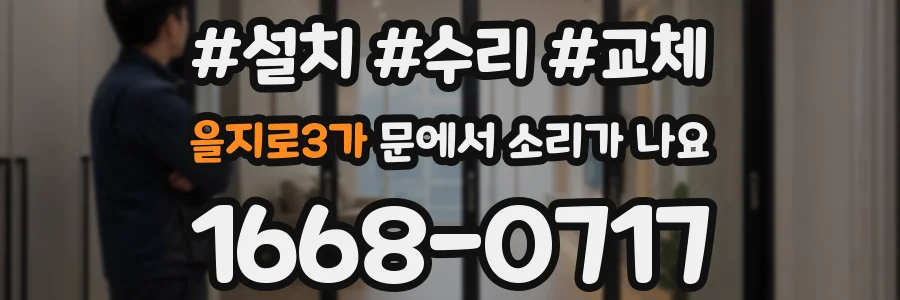 을지로3가 문에서 소리가 나요