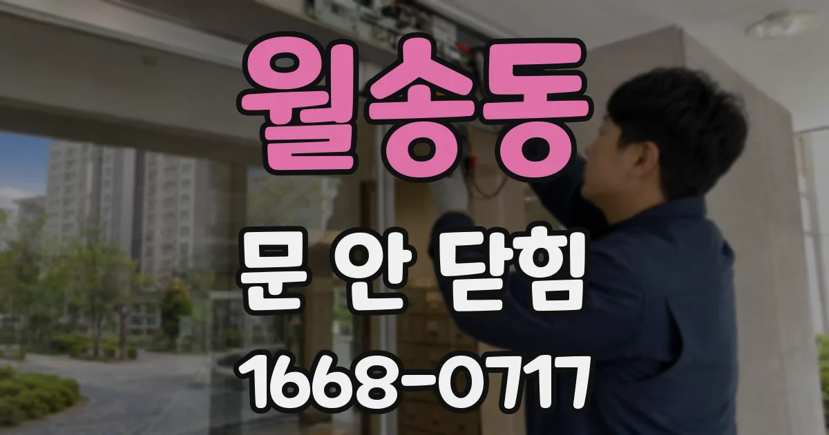 월송동 문 안 닫힘