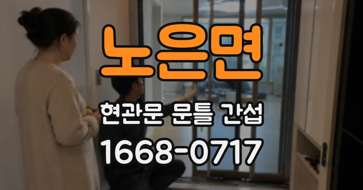 노은면 현관문 문틀 간섭