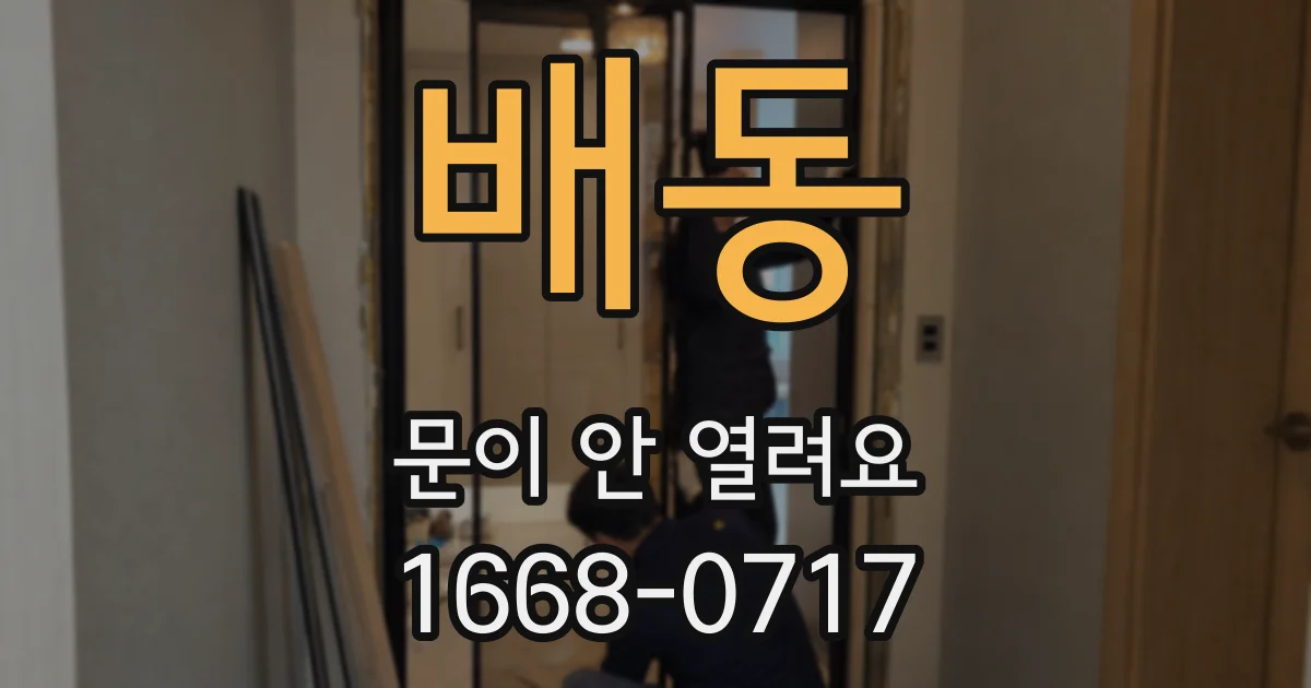 배동 문이 안 열려요
