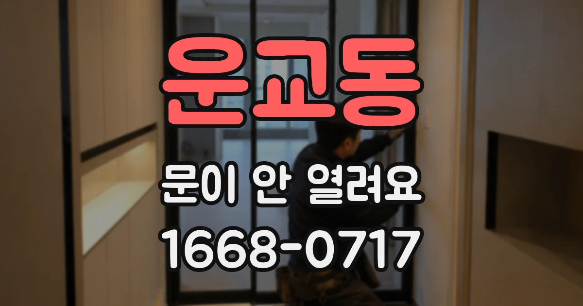 운교동 문이 안 열려요