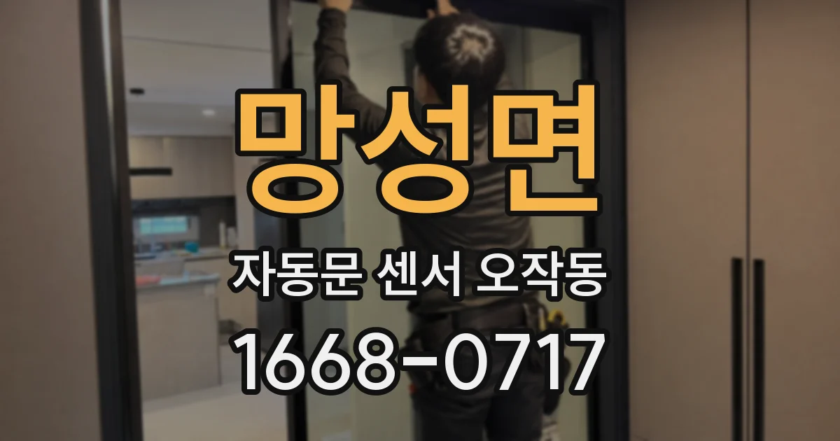 망성면 자동문 센서 오작동
