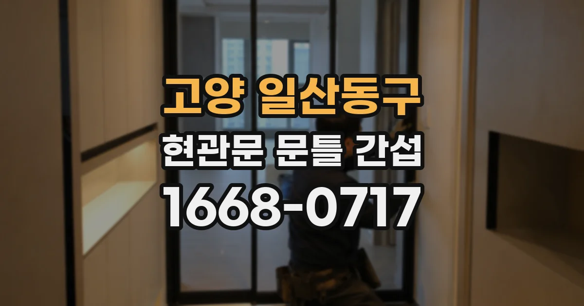 고양 일산동구 현관문 문틀 간섭