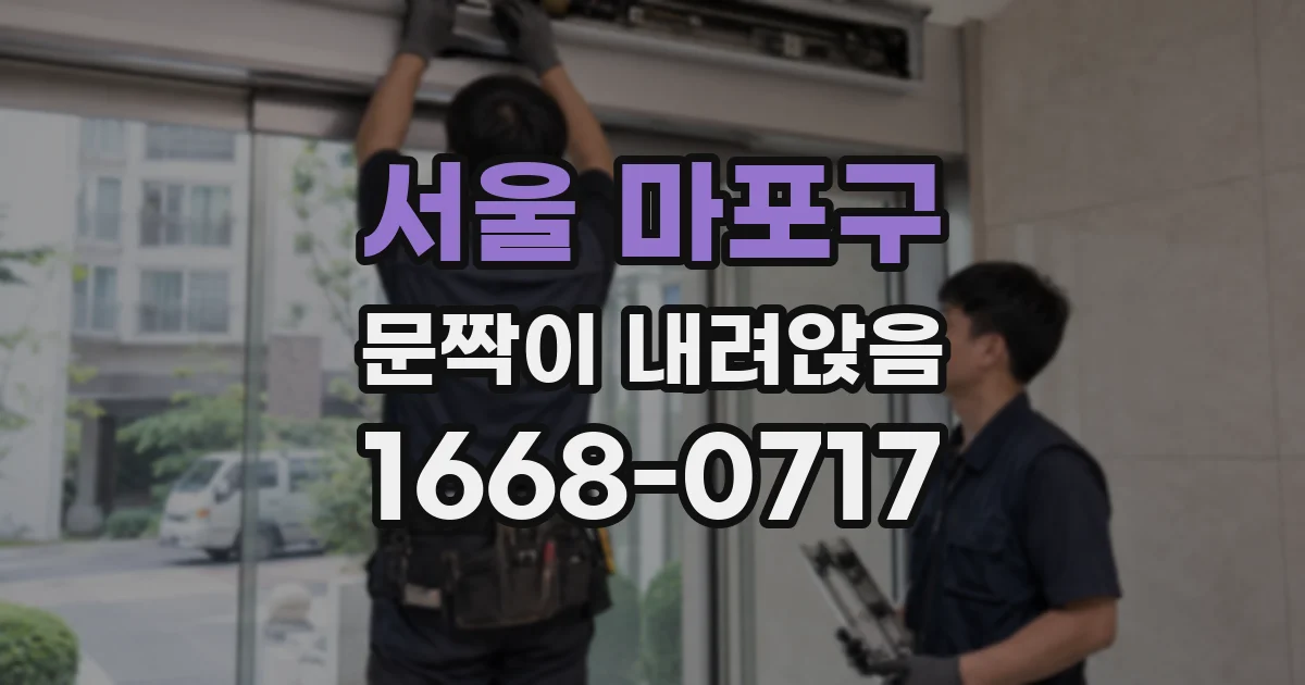 서울 마포구 문짝이 내려앉음