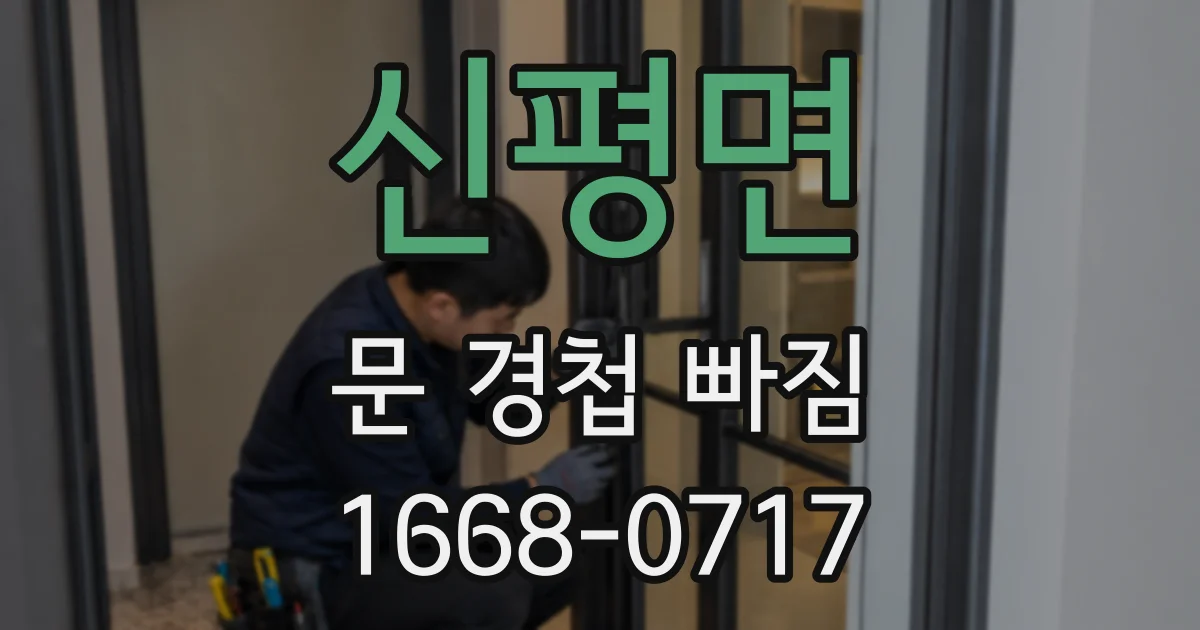 신평면 문 경첩 빠짐