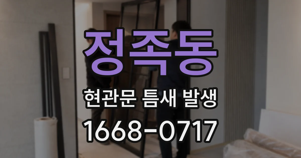 정족동 현관문 틈새 발생
