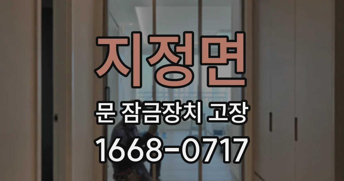 지정면 문 잠금장치 고장
