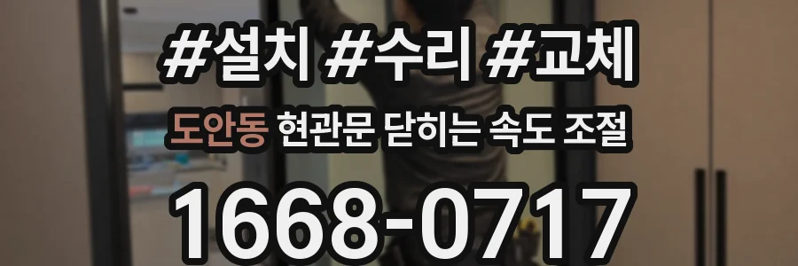 도안동 현관문 닫히는 속도 조절