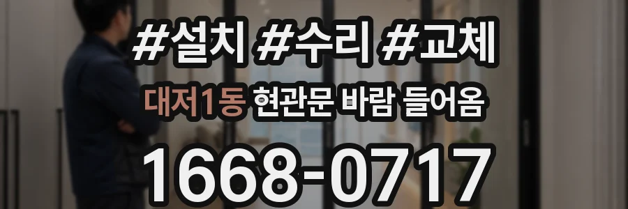 대저1동 현관문 바람 들어옴