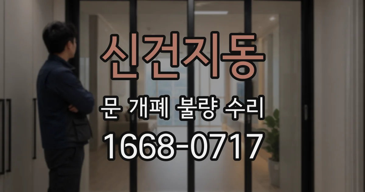 신건지동 문 개폐 불량 수리