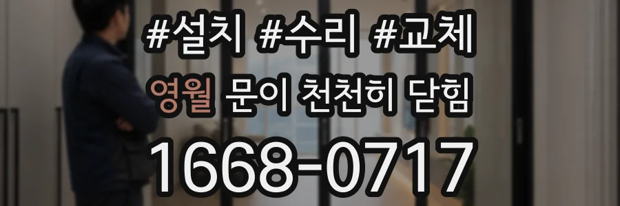 영월 문이 천천히 닫힘