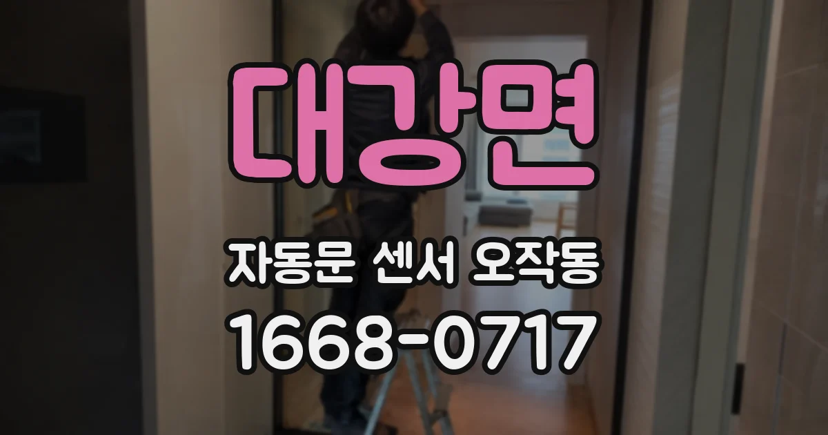 대강면 자동문 센서 오작동