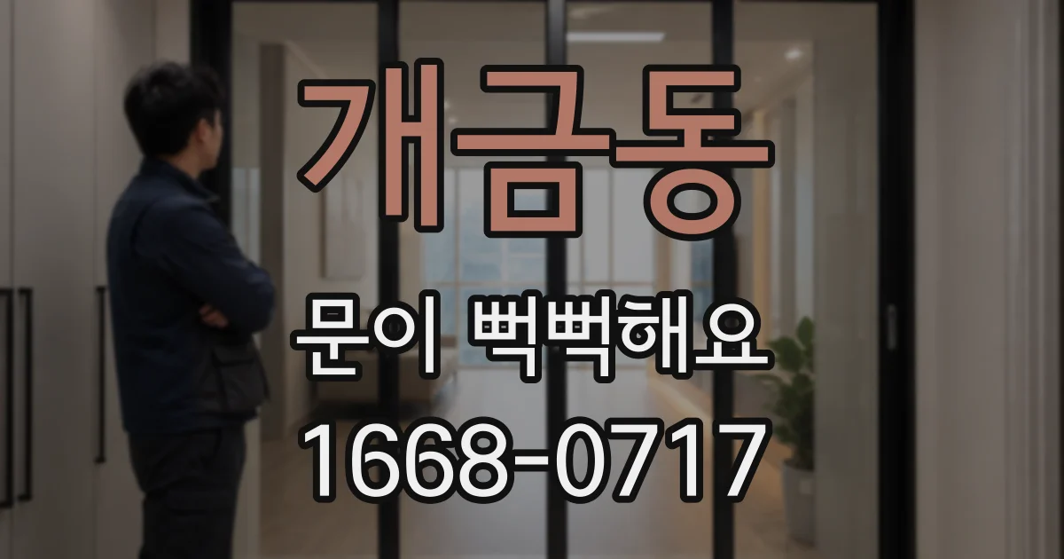 개금동 문이 뻑뻑해요